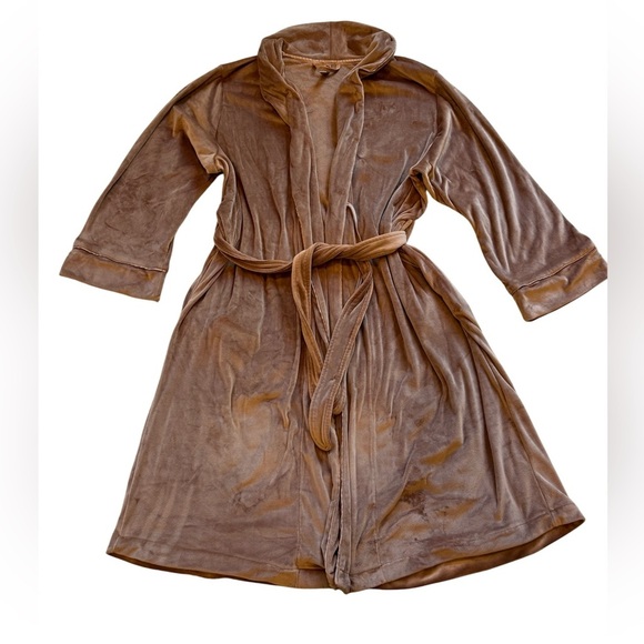 SKIMS milk chocolate brown plush velour tie front robe size 4XL - Picture 3 of 9